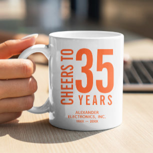35 Jahre Geschäftsjubiläum Kaffeetasse