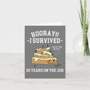 35 Jahre im Job 35. Dienstjubiläumskarte Karte