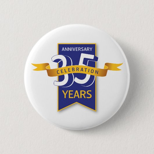 35 Jahre Jubiläumsdesign Button (Vorderseite)