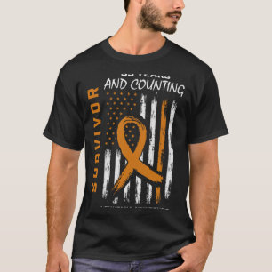 35 Jahre Krebs freies Orangenleukämie Survivor Ame T-Shirt