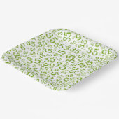 35 Jahre Random Zahlenmuster Grün/Weiß Pappteller (Gewinkelt)