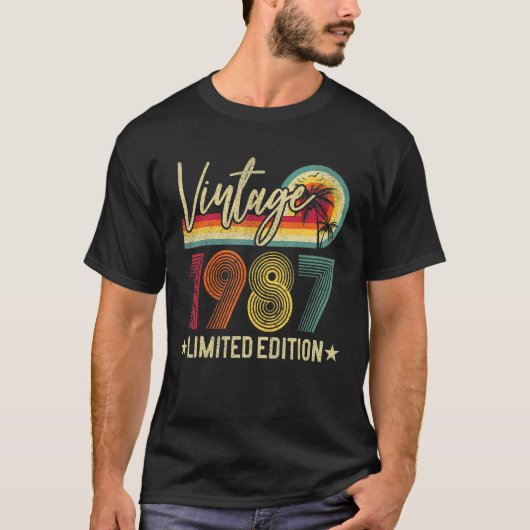 35 Jahre Vintag 1987 35. Tag T-Shirt (Vorderseite)