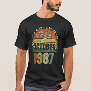 35 Jahre Vintager Oktober 1987 35. Geburtstag T-Shirt