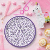 35 Jahre Zufallszahlenmuster Lila/weiß Pappteller (Party)