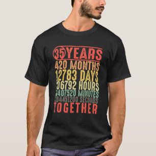 35 Jahre zusammen 35 Jahre Verheiratete Paare T-Shirt