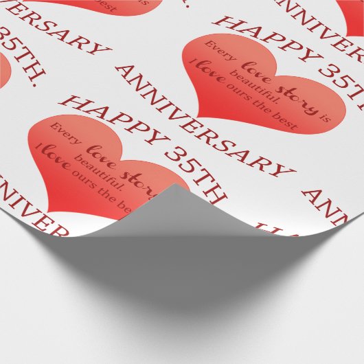 35. Jahrestag Geschenkpapier (Ecke)