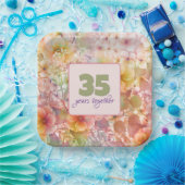 35-jähriges Cosmos Floral Design Pappteller (Party)