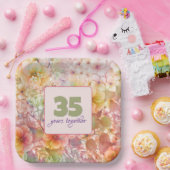 35-jähriges Cosmos Floral Design Pappteller (Party)
