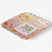 35-jähriges Cosmos Floral Design Pappteller (Gewinkelt)