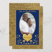 35-jähriges Jubiläum, Goldenes Herz - Einladung -  (Vorne/Hinten)