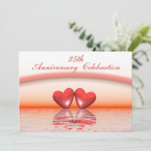 35. Jubiläum Korallenherzen Einladung (Stehend Vorderseite)