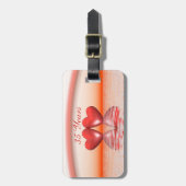 35. Jubiläum Korallenherzen Gepäckanhänger (Vorderseite vertikal)