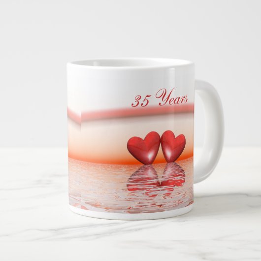 35. Jubiläum Korallenherzen Jumbo-Tasse (Vorderseite Rechts)