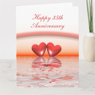 35. Jubiläum Korallenherzen Karte