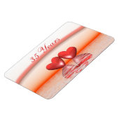 35. Jubiläum Korallenherzen Magnet (Linke Seite)