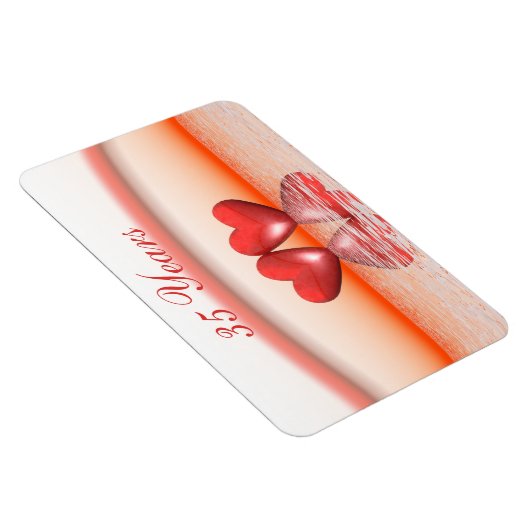 35. Jubiläum Korallenherzen Magnet (Rechte Seite)