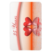 35. Jubiläum Korallenherzen Magnet (Vertikal)