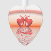 35. Jubiläum Korallenherzen Ornament (Vorderseite)