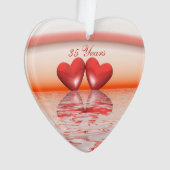 35. Jubiläum Korallenherzen Ornament (Vorderseite)