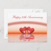 35. Jubiläum Korallenherzen Postkarte (Vorne/Hinten)