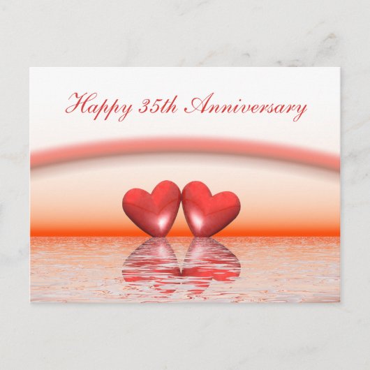 35. Jubiläum Korallenherzen Postkarte (Vorderseite)