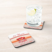 35. Jubiläum Korallenherzen Untersetzer (Rechte Seite)