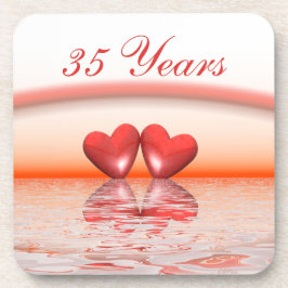 35. Jubiläum Korallenherzen Untersetzer