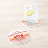 35. Jubiläum Korallenherzen Untersetzer (Seite)