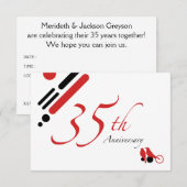 35. Jubiläum (Mod-Vögel) Einladung (Vorne/Hinten)