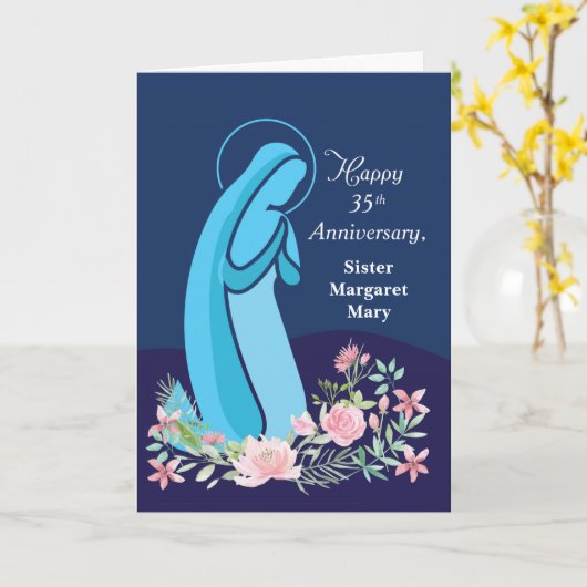 35. Jubiläum Religious Life to Nun Karte (Gelbe Blume)