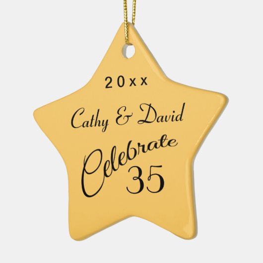 35. Jubiläum Star-Geschenk Keramikornament (Links)