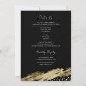 35. Klasse Wiedersehen Black and Gold Einladung (Rückseite)