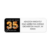 35. Klasse Wiedersehen Black Orange Balloon Number (Vorne)