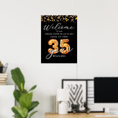 35. Klasse Wiedersehen Welcome Black Orange Balloo Poster (Heimbüro)