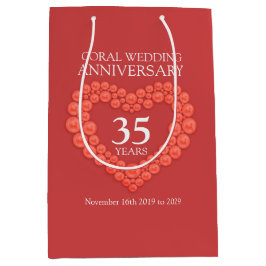 35. Korallenhochzeit Foto Geschenktasche Mittlere Geschenktüte