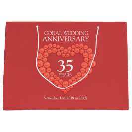 35. Korallenhochzeit Foto Herz Große Geschenktüte