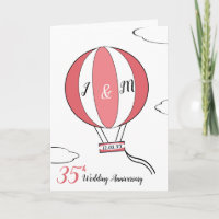 35. Korallenhochzeit Jahrestag Heißluftballon