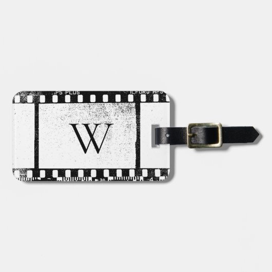 35 mm Film mit benutzerdefiniertem Monogramm Gepäckanhänger (Vorderseite horizontal)