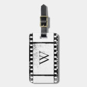 35 mm Film mit benutzerdefiniertem Monogramm Gepäckanhänger (Vorderseite vertikal)