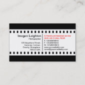 35 mm Film Visitenkarte (Rückseite)