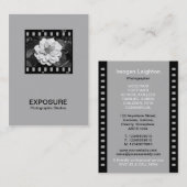 35 mm Filmrahmen 01 - grau Visitenkarte (Vorne/Hinten)