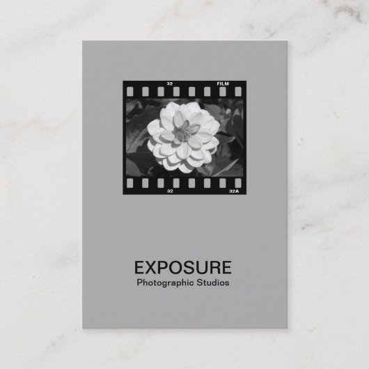 35 mm Filmrahmen 01 - grau Visitenkarte (Vorderseite)