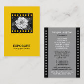 35 mm Filmrahmen 01 - orange Visitenkarte (Vorne/Hinten)