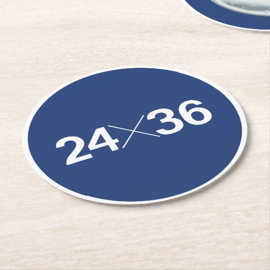 35 mm Filmsensorgröße - 24 x 36 Runder Pappuntersetzer (Angewinkelt)