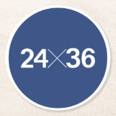 35 mm Filmsensorgröße - 24 x 36 Runder Pappuntersetzer (Vorderseite)