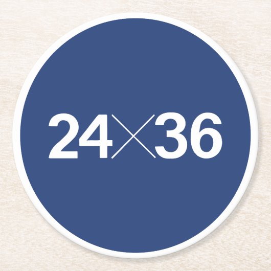 35 mm Filmsensorgröße - 24 x 36 Runder Pappuntersetzer (Vorderseite)