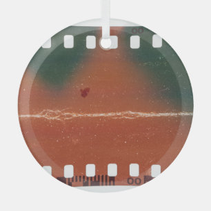 35-mm-Filmstreifen Anfang, coole Kratzer. Ornament Aus Glas