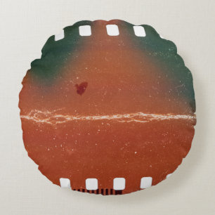 35-mm-Filmstreifen Start, coole Kratzer. Rundes Kissen