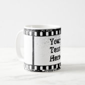 35 mm Personalisierter Filmtext Kaffeetasse (Vorderseite Links)