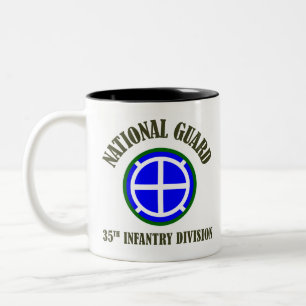 35. Nationalgarde der Infanterie-Div. Zweifarbige Tasse